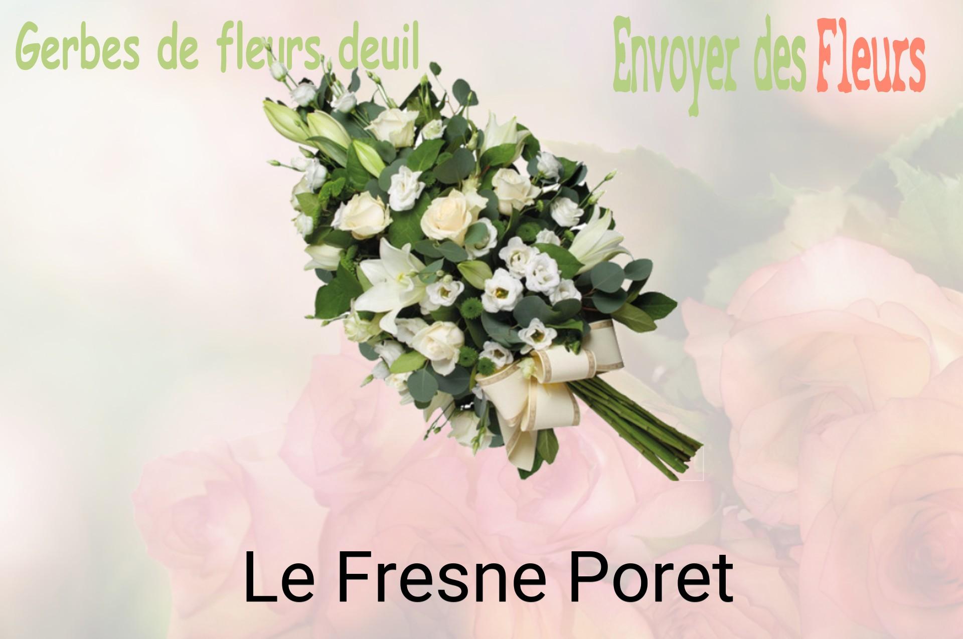 Gerbe de fleurs de deuil livrée à Le Fresne-Poret
